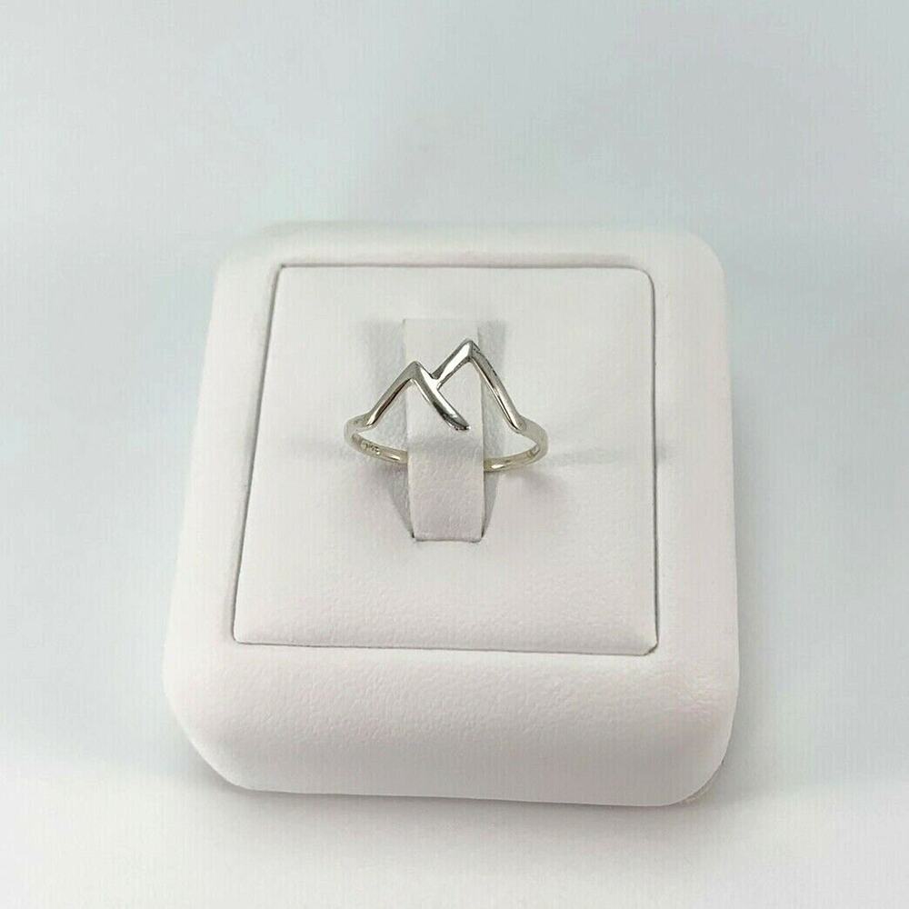 Mountain Top Design Ring 925 Sterling Silver Wander travel Minimal Style size 7
